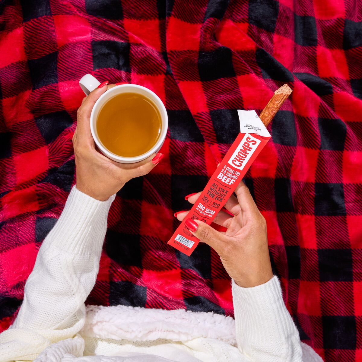 healthy fall snacks with Chomps original beef stick
