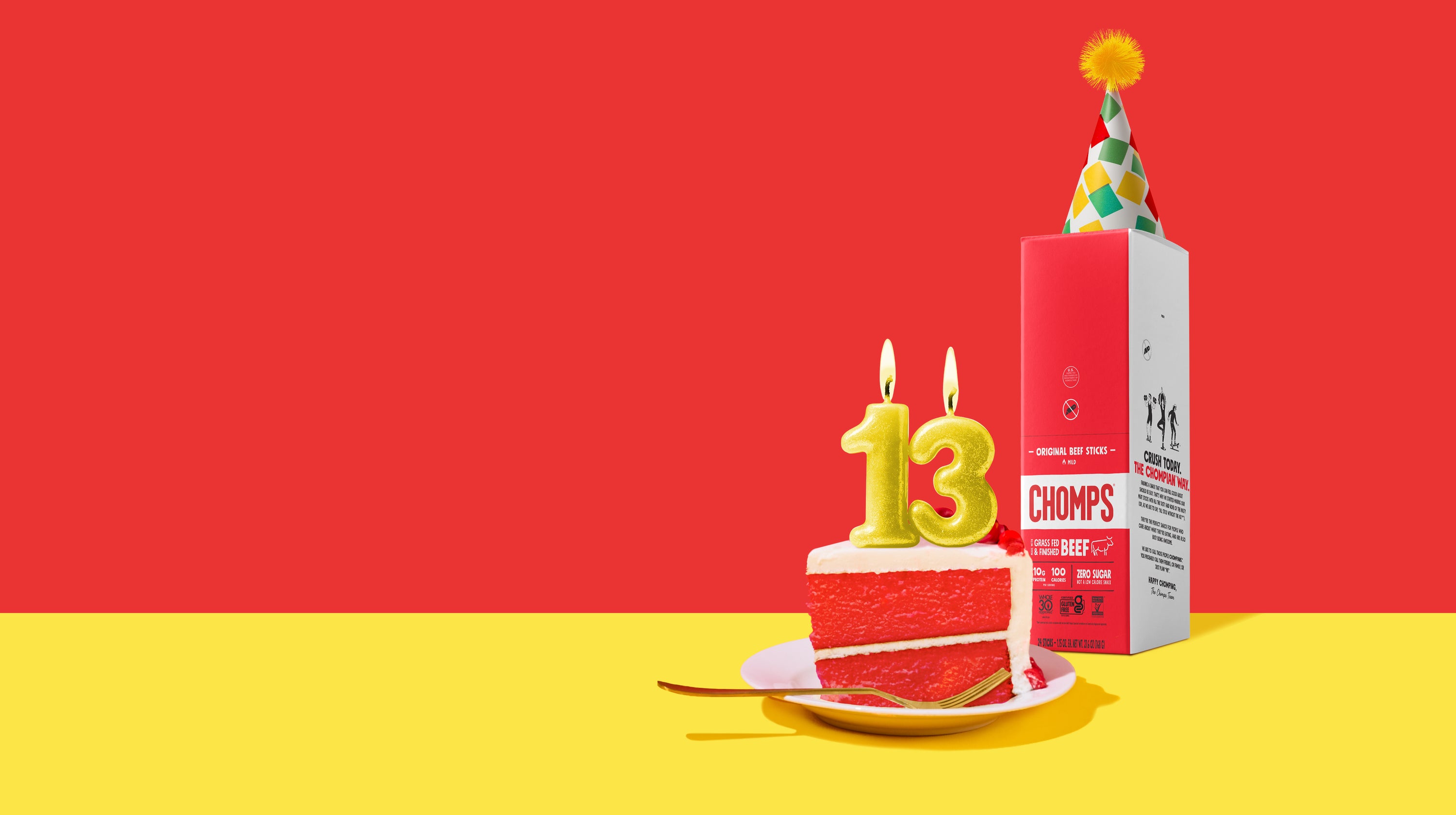 Chomps is turning 13, a slice of Chomps birthday cake to celebrate
