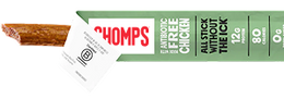 A single savory breakfast Chomp's stick
