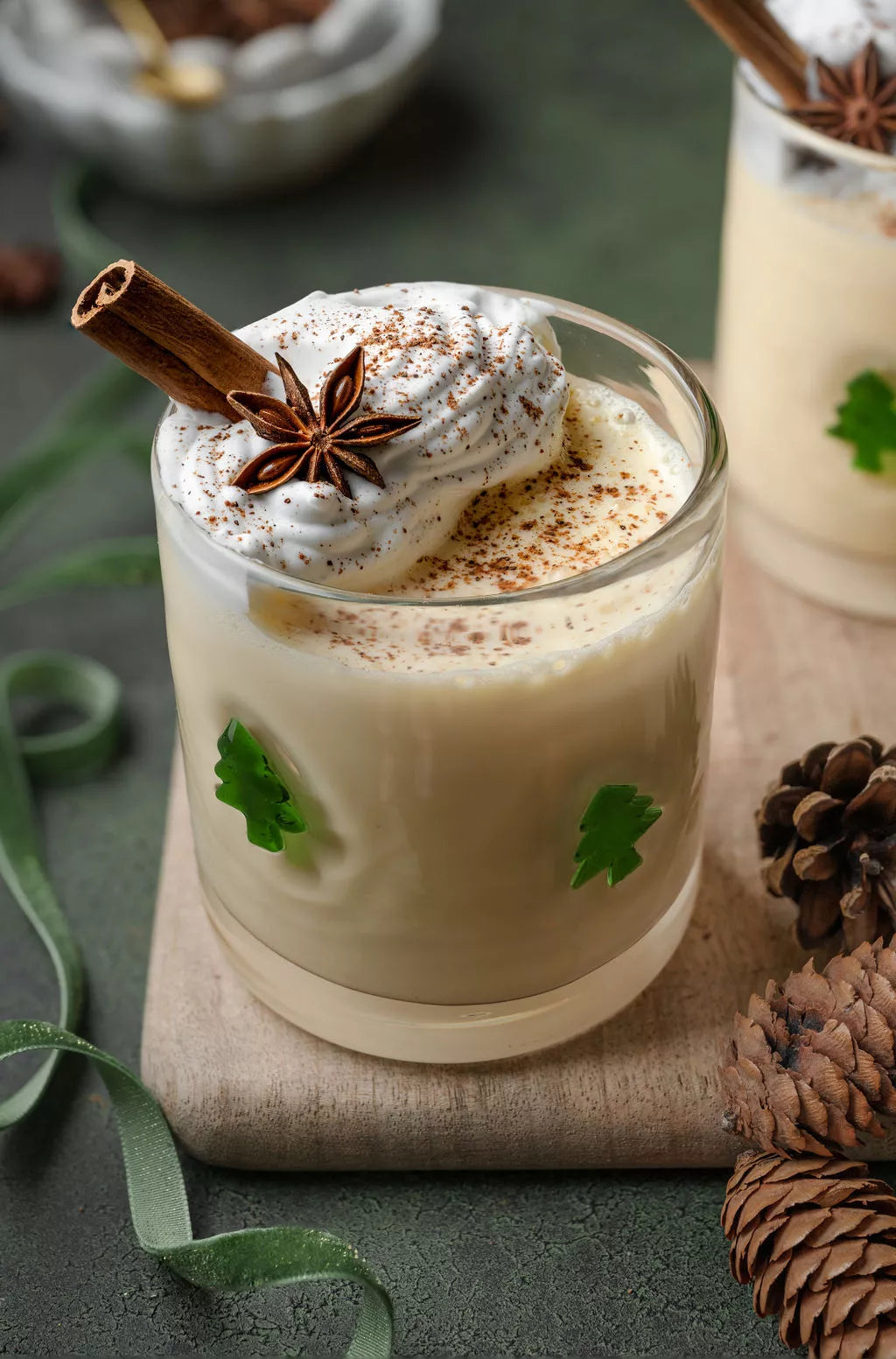 Dairy-Free Eggnog with Whipped Cream