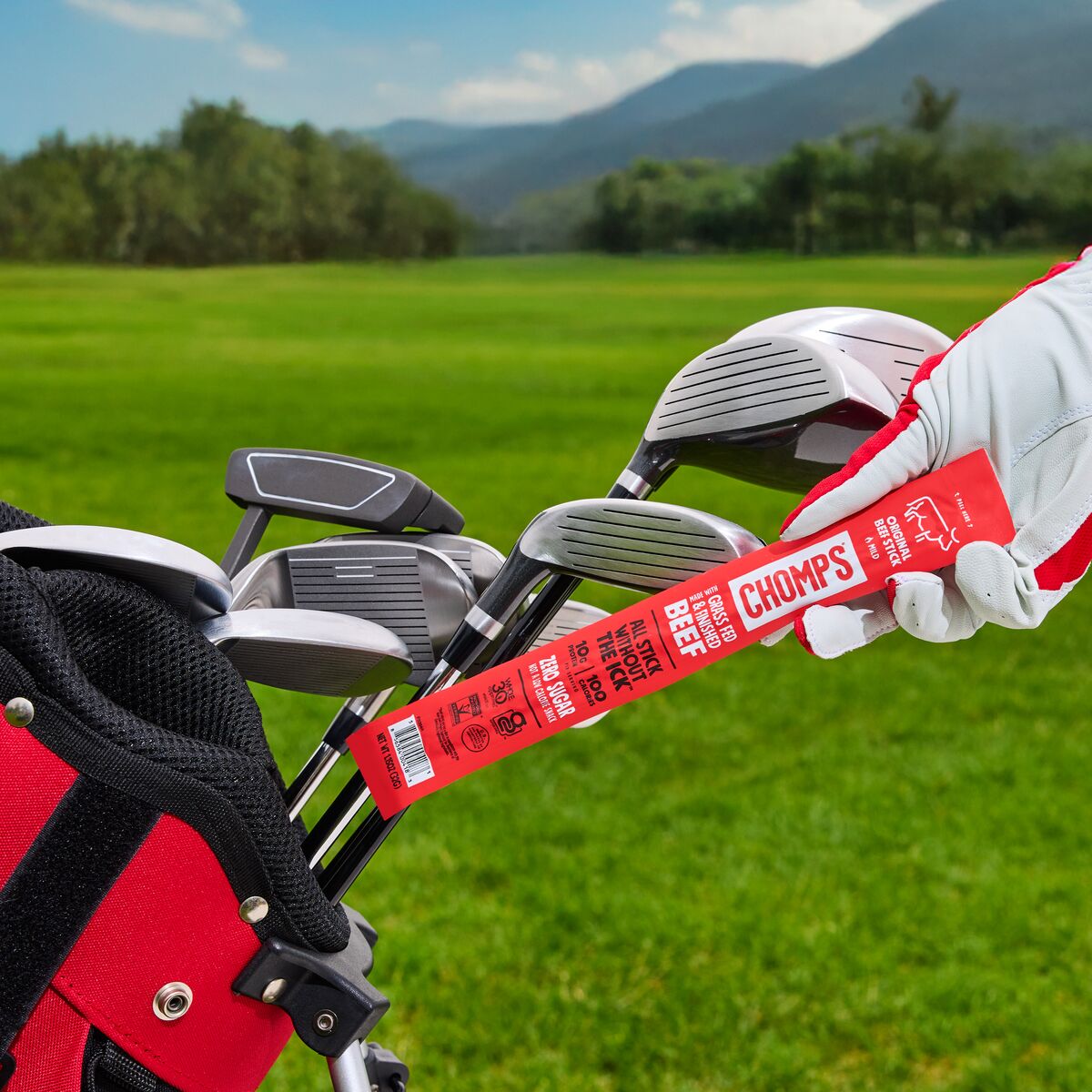 Golf snacks - Chomps original beef stick