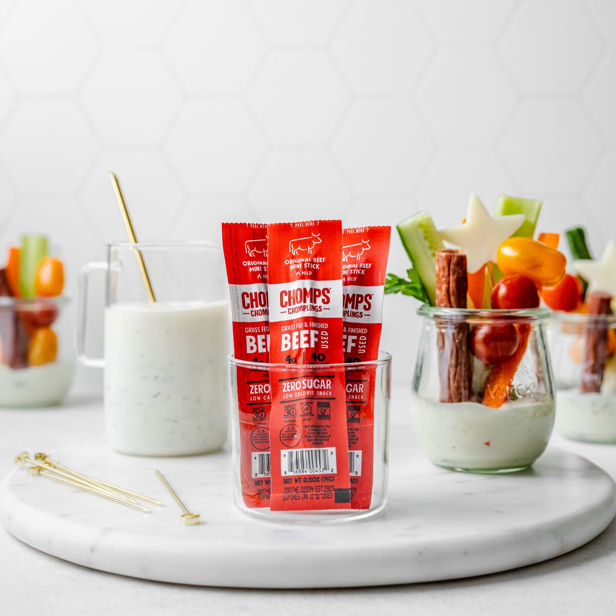 crudite and ranch cups