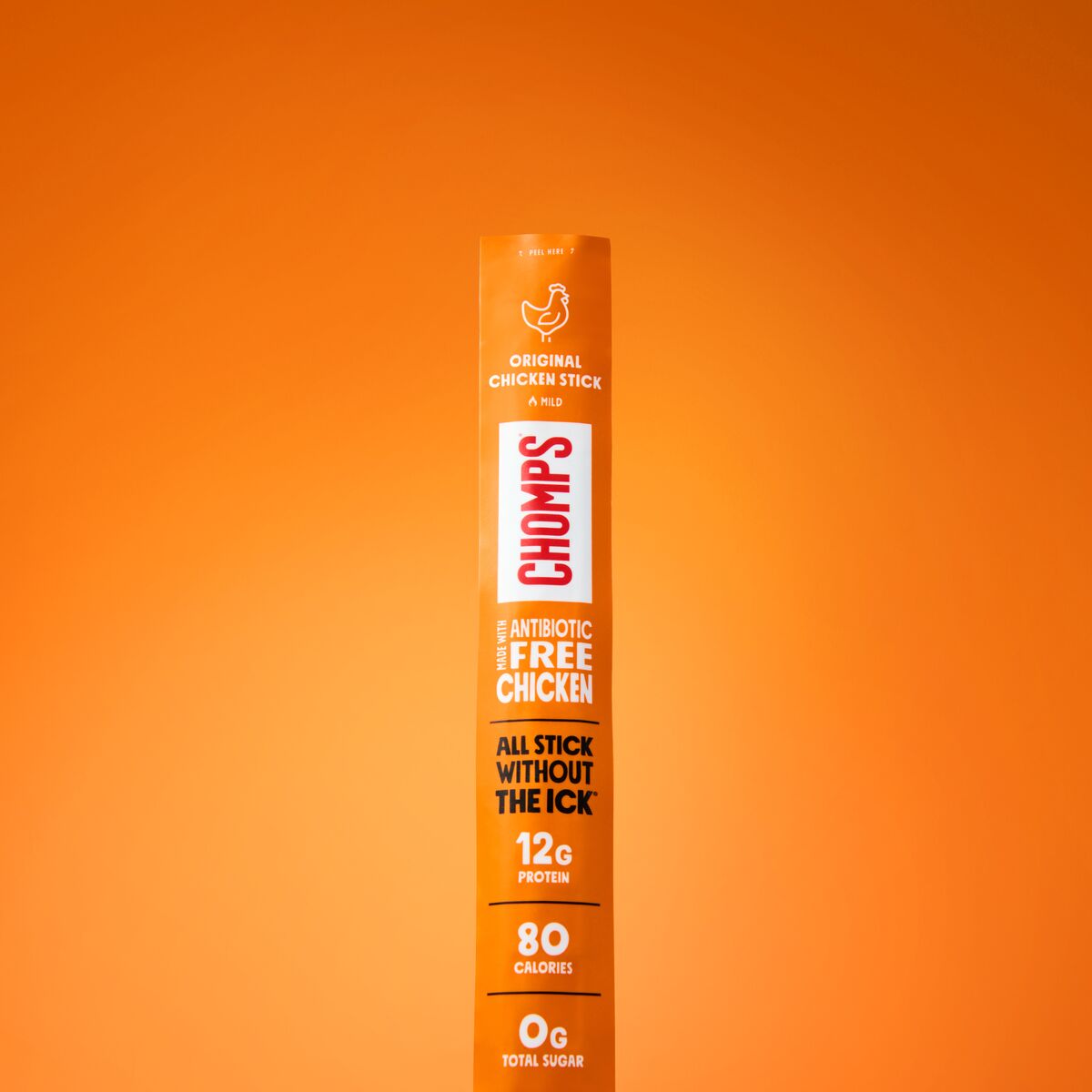 A Chomps chicken stick contains 12g of protein.