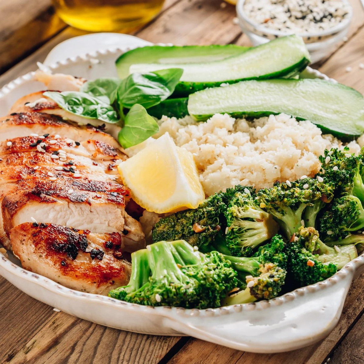 plate made from keto grocery list