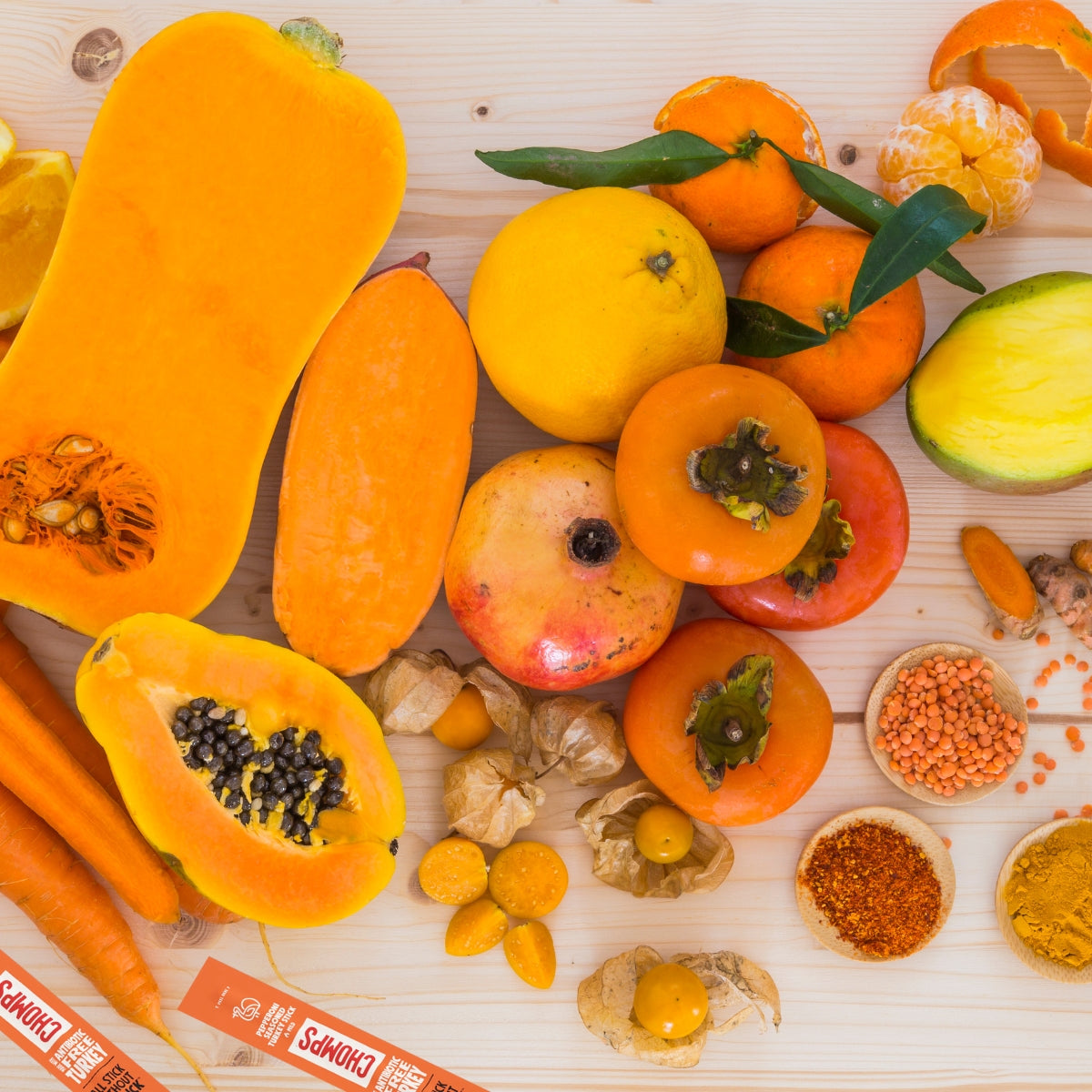 orange snack options for a color party