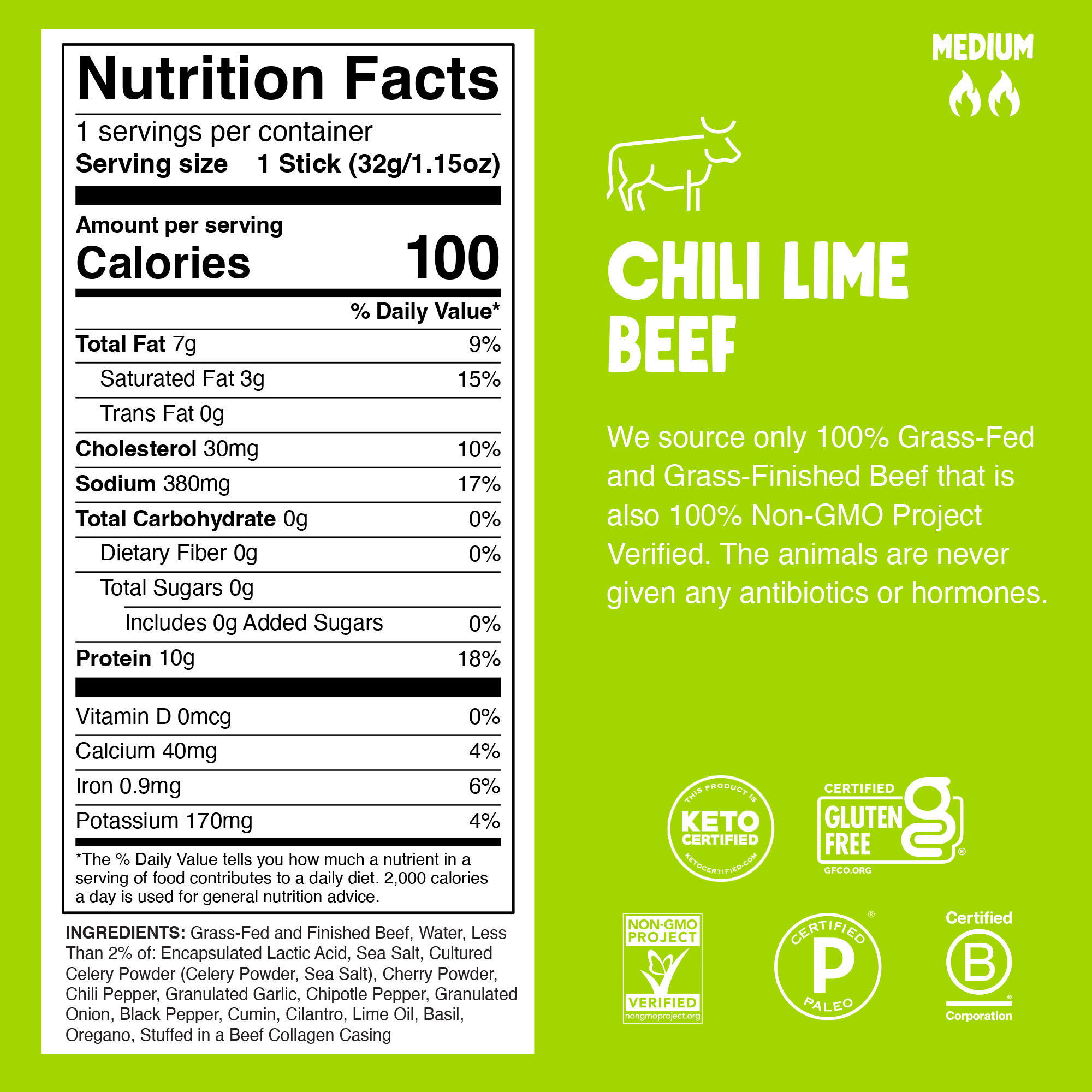 Product Nutrition Information