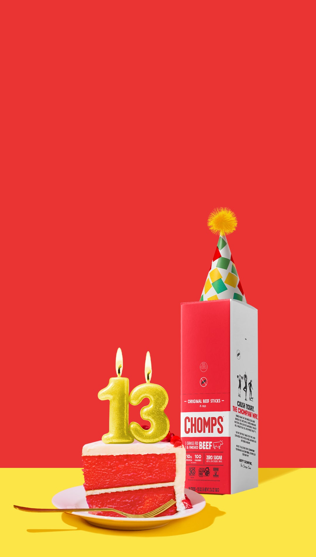 Chomps is turning 13, a slice of Chomps birthday cake to celebrate