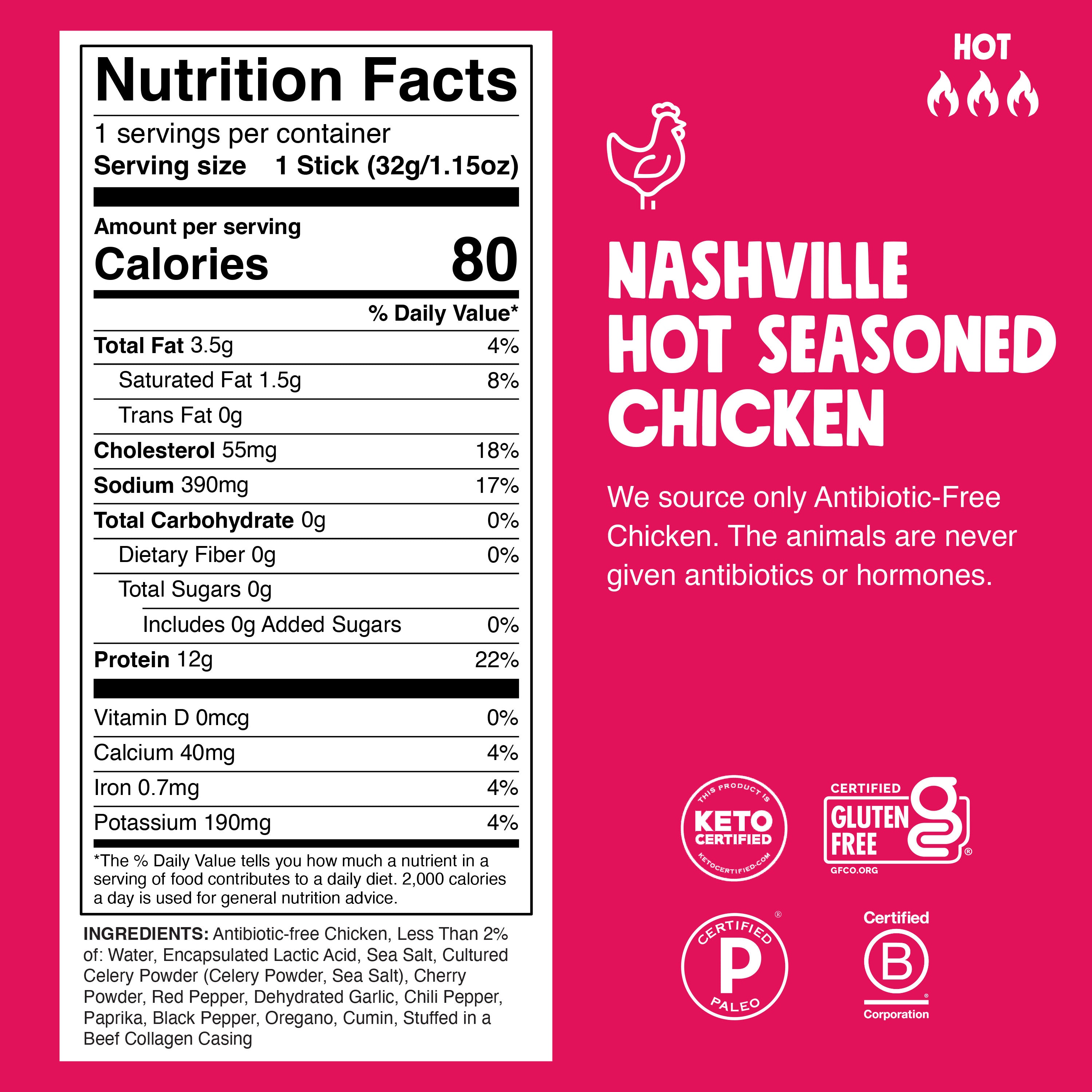 Product Nutrition Information