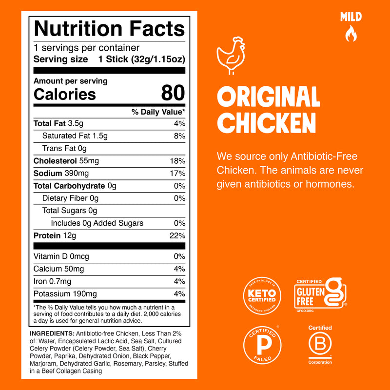 Original Chicken Nutrition Facts