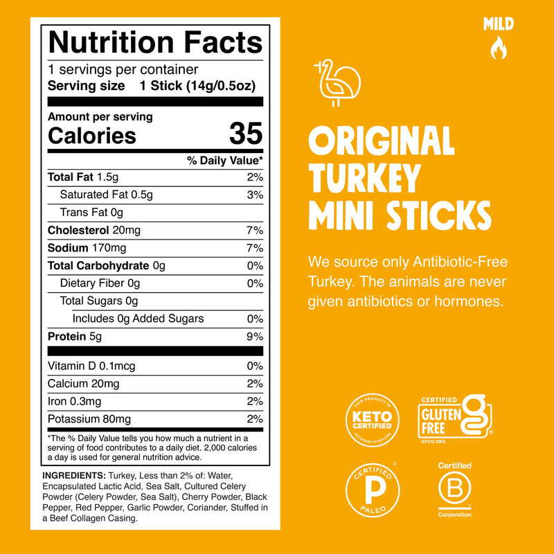 Original Turkey Chomplings Nutrition Facts
