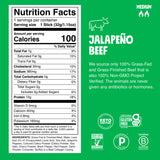 Jalapeño Beef Nutritional Label