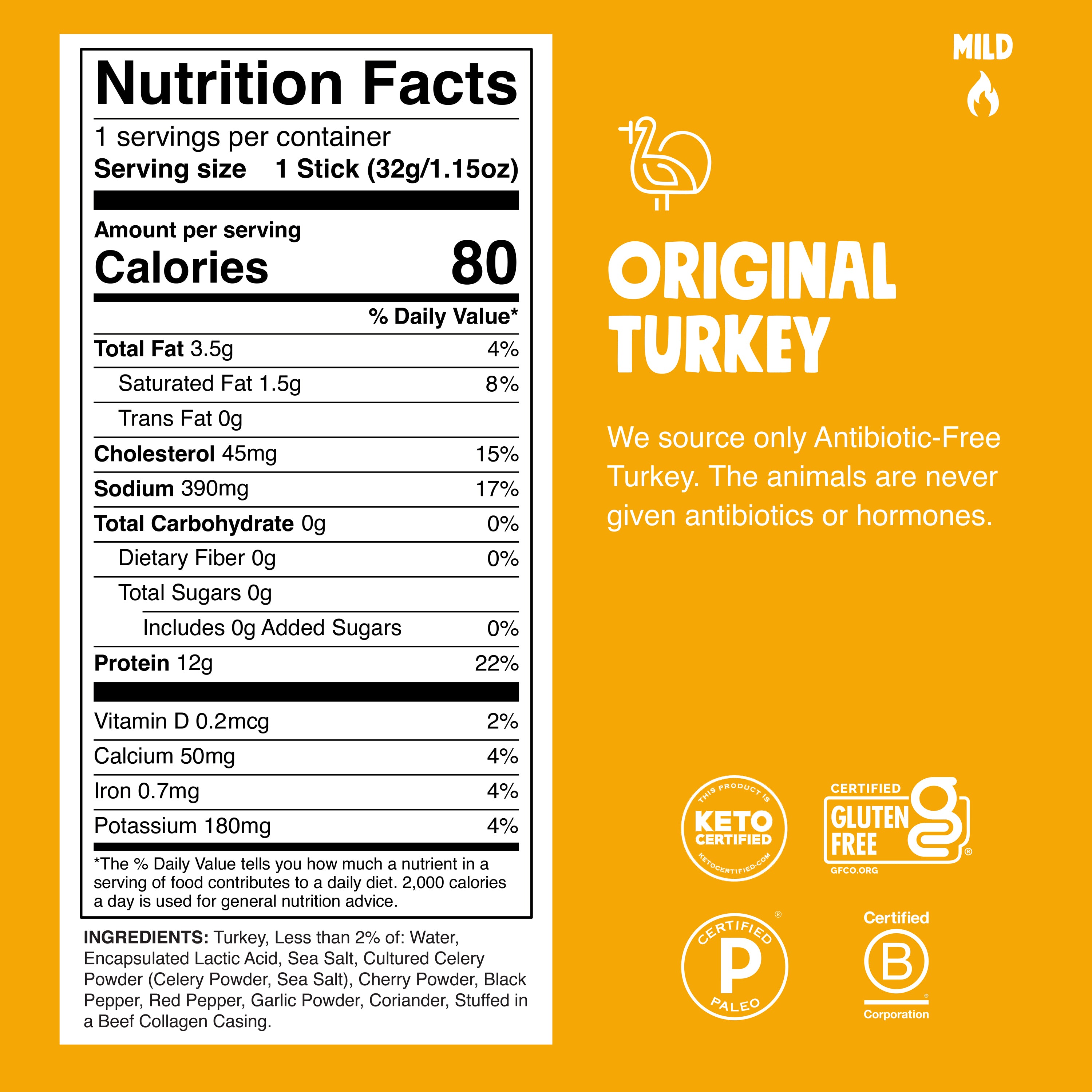 Product Nutrition Information