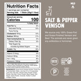 Venison Nutritional Label
