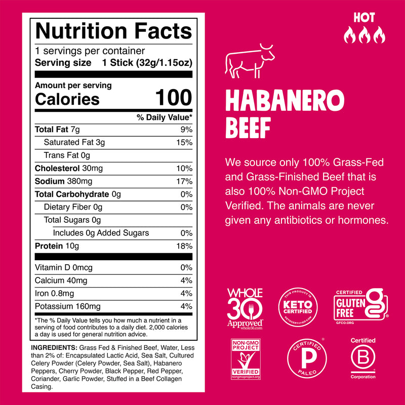 Habanero Beef Nutrition Facts