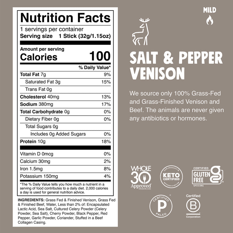 Salt & Pepper Venison Nutrition Facts