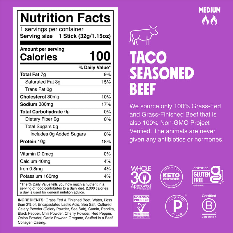 Taco Seasoned Beef Nutrition Facts