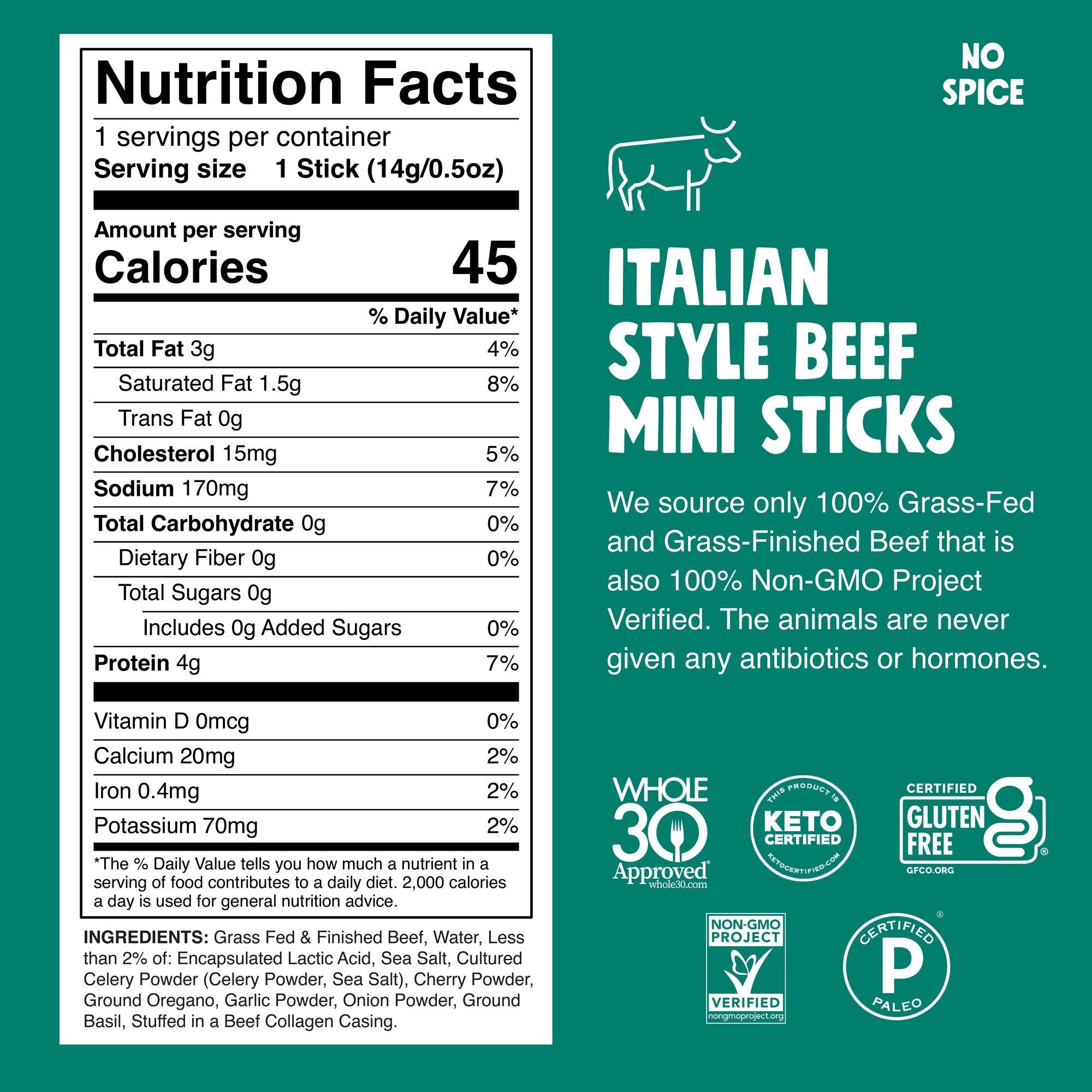 6 ct. Italian Style Beef Chomplings Nutrition Facts, Thumbnail 4
